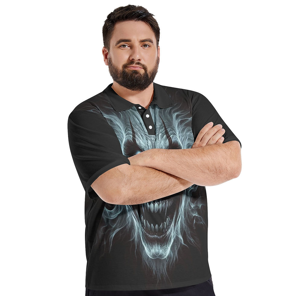 Thumbnail: Neduz Men's Dark Lore Sinister Clown Polo Shirts