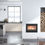 Thumbnail: Contura i7 Inset Woodburner in Kitchen with tall wood store to the right hand side