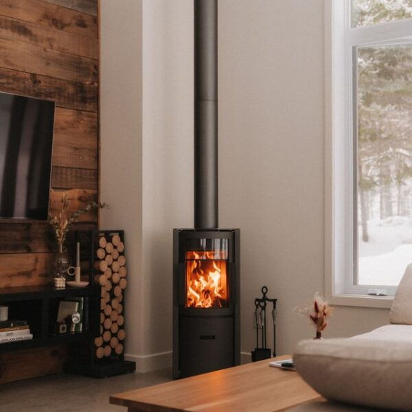 Stuv 30 Compact Woodburning Stove with 3 burning modes.
