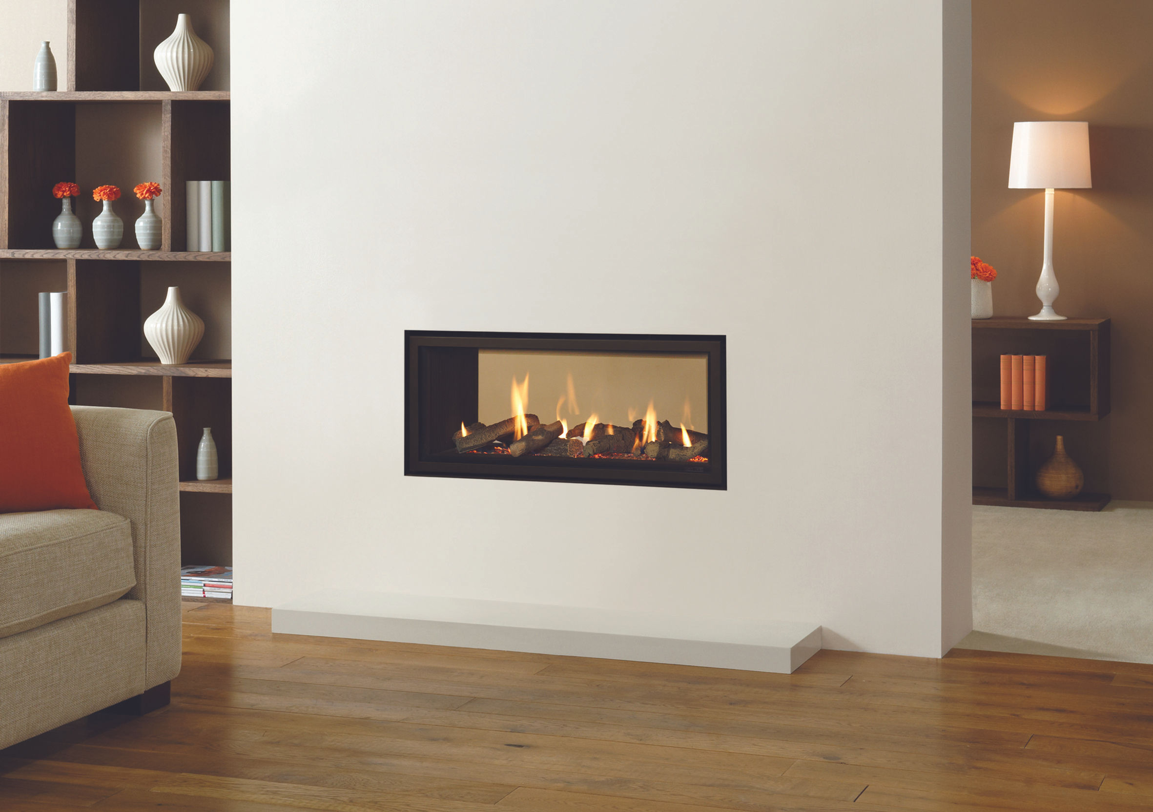 Gazco Studio Duplex Gas Fire great view of the fire both sides