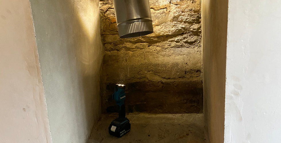 Flexible Flue Liner installation for installing A Woodburning stove