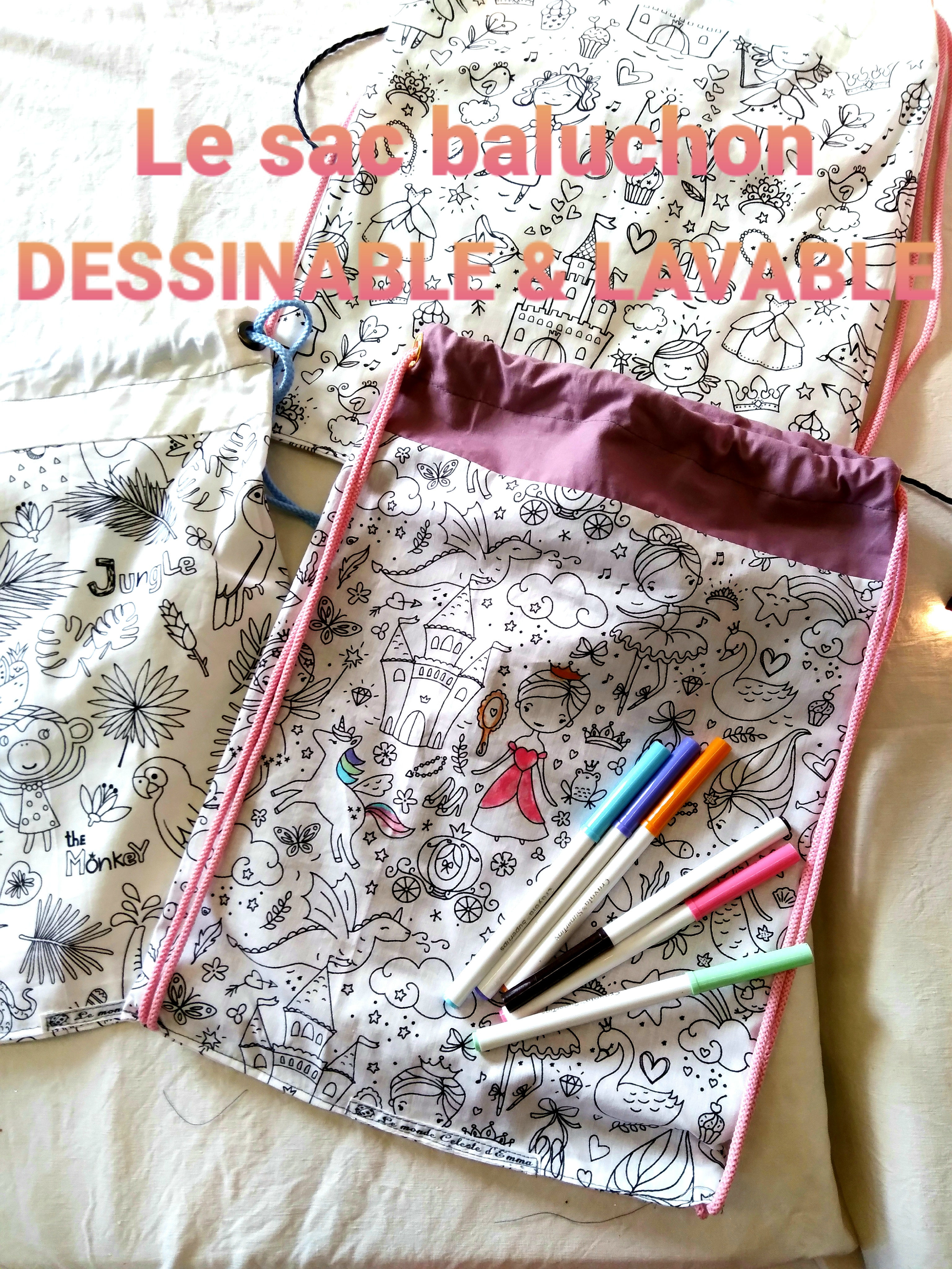 Le sac baluchon dessinable à l infini