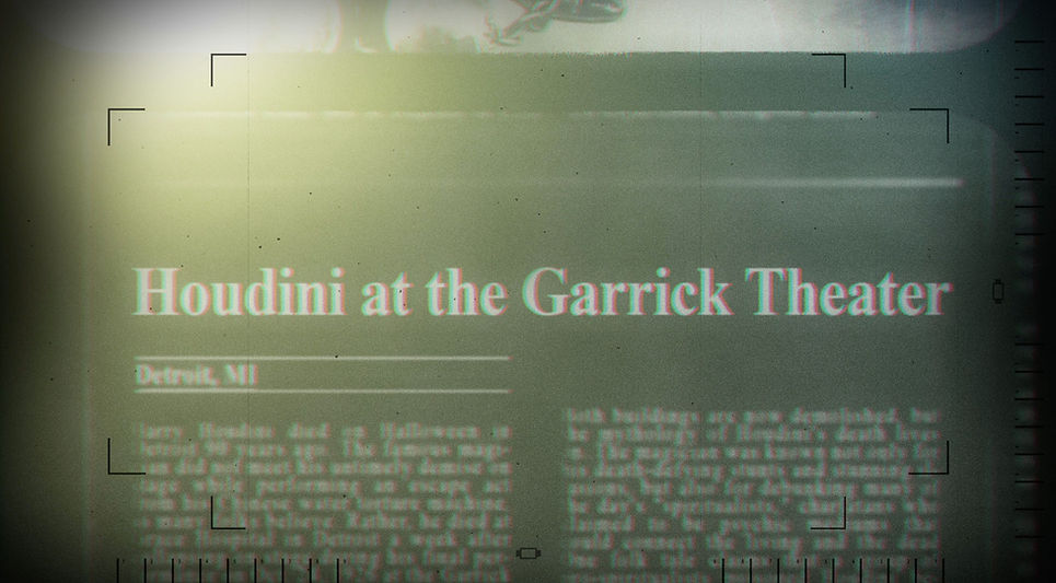 Death By Magic newspaper visual effects.