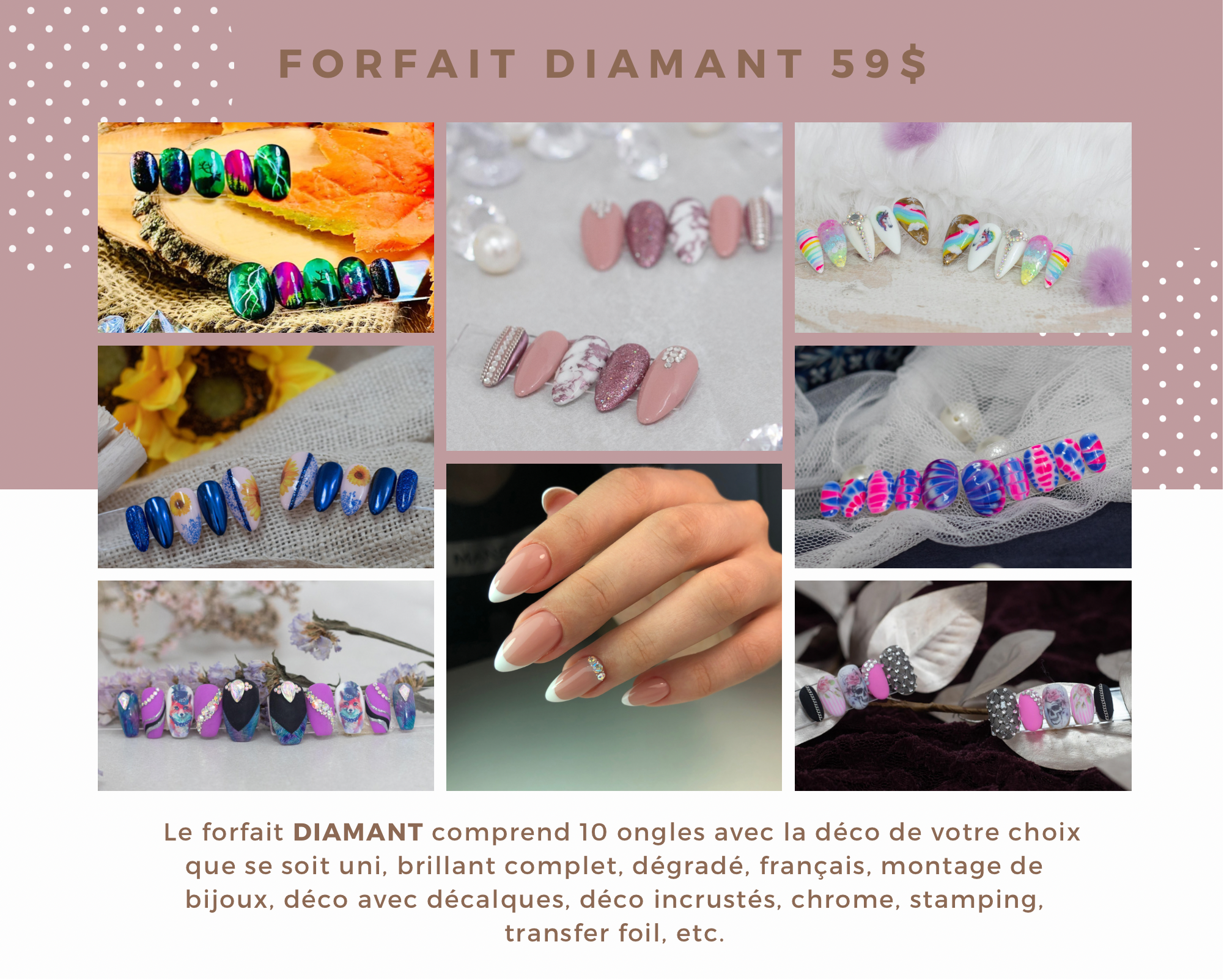 Ensemble forfait DIAMANT (10 ongles)