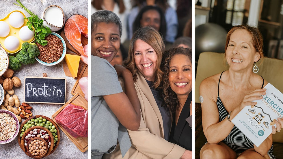 Protein and exercise supports women with diabetes.