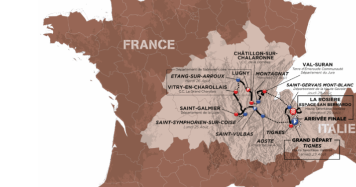 Le tracé du Tour de l'Avenir 2025
