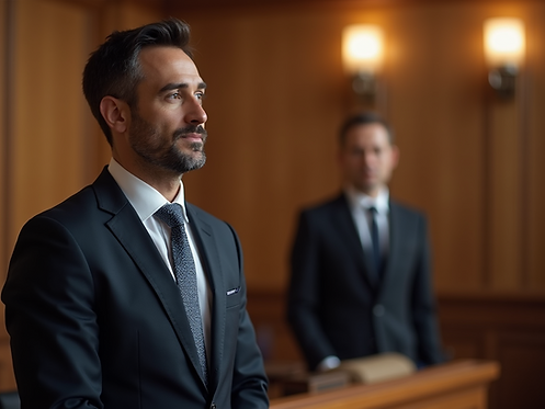 A-person-confidently-standing-in-a-courtroom-with-a-lawyer-beside-them-during-legal-procee