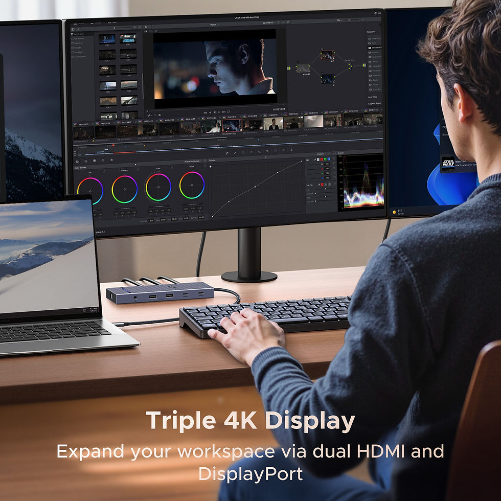 Thumbnail: UGREEN 12-in-1 USB HUB Type-C to 2HDMI 4K120Hz DP USB3.2 10Gbps SD/TF RJ45 PD100