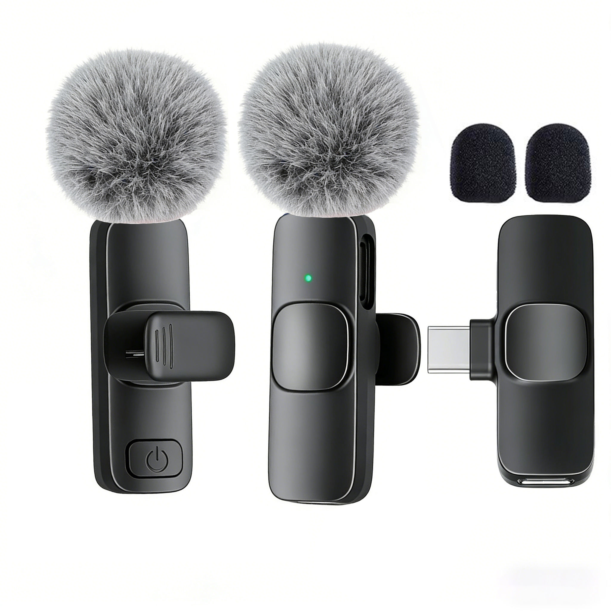 Type-C Port Professional Wireless Lavalier Microphone for Smartphones, Computers