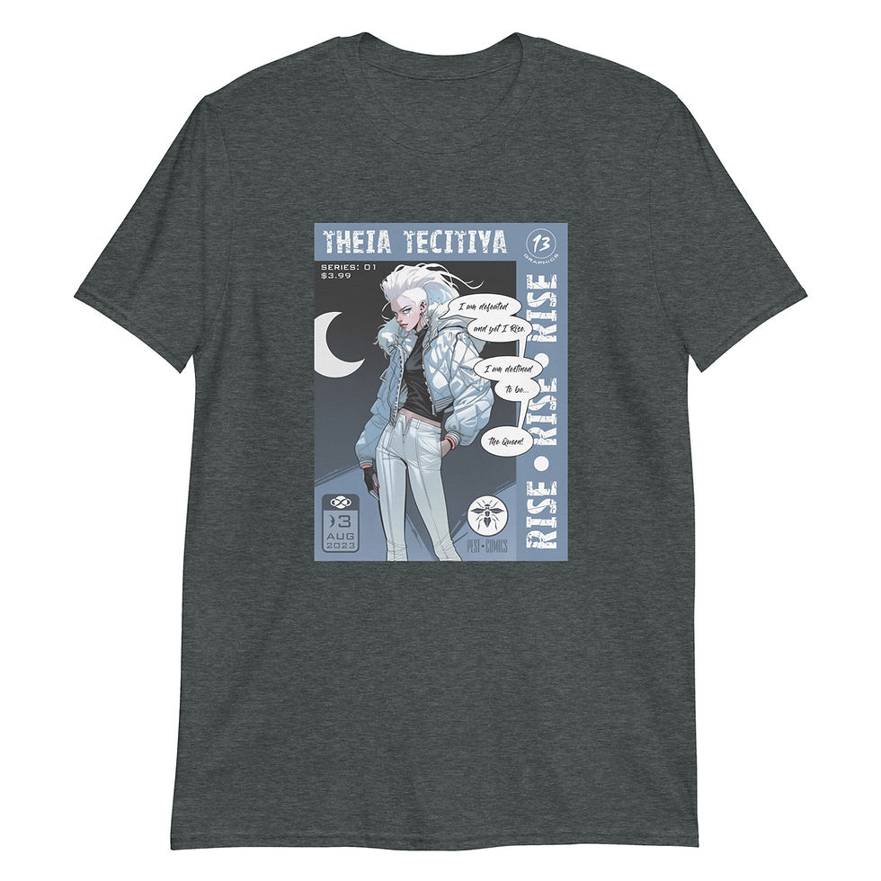 Thumbnail: Theia Tecitiya - Comic Cover: Rise (Short-Sleeve Unisex T-Shirt)