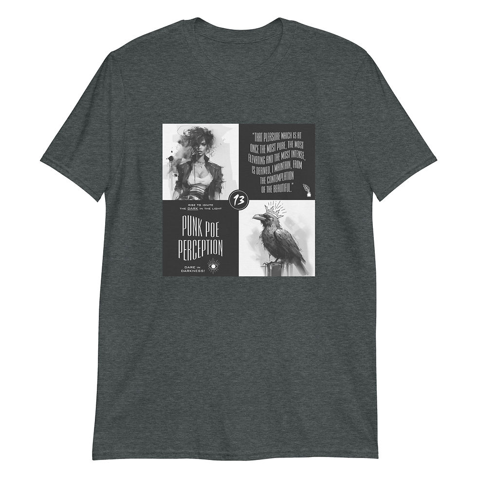 Thumbnail: Edgar Allan Poe: That pleasure which is at once... (Short-Sleeve Unisex T-Shirt)