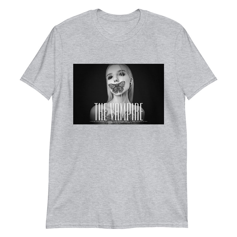 Thumbnail: The Vampire - Moth Portrait (Short-Sleeve Unisex T-Shirt)