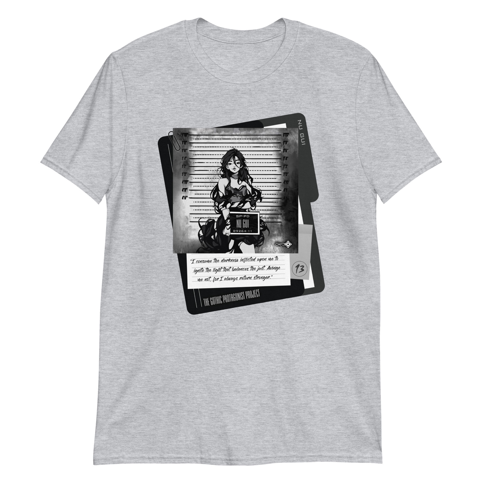 Nu Gui - Police Mugshot / Dossier (Short-Sleeve Unisex T-Shirt)