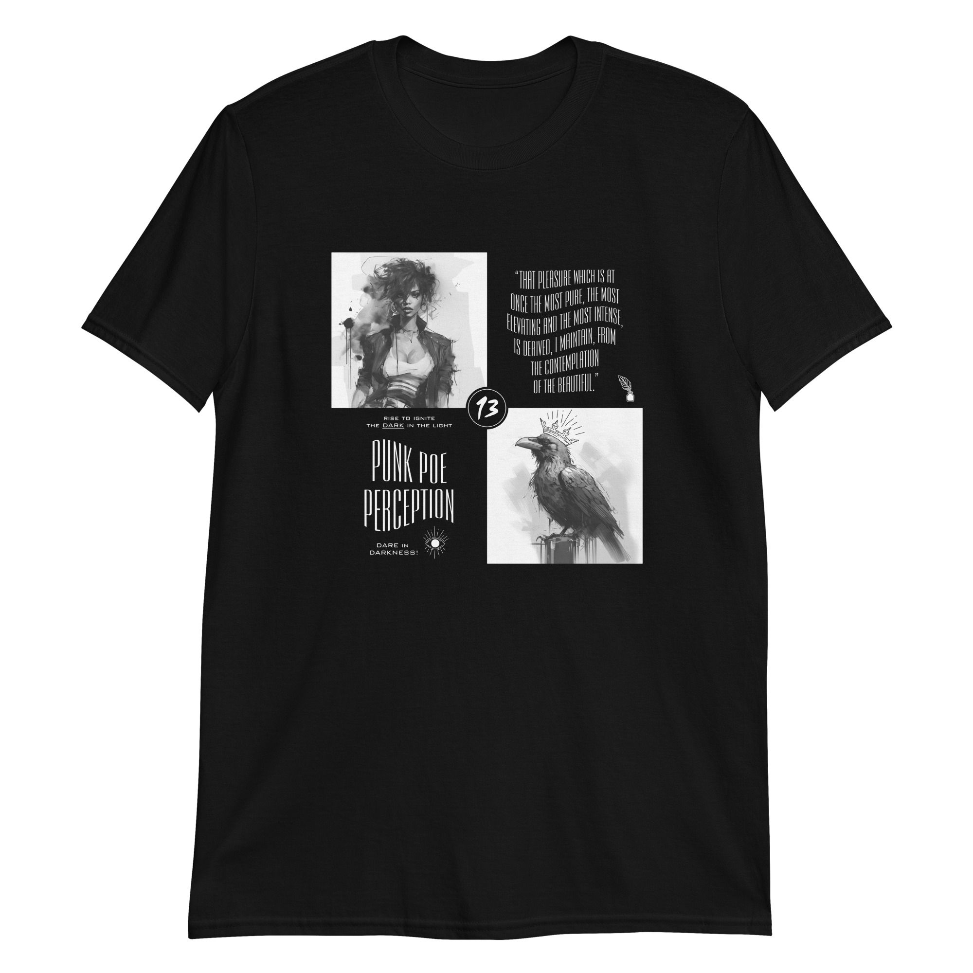 Edgar Allan Poe: That pleasure which is at once... (Short-Sleeve Unisex T-Shirt)