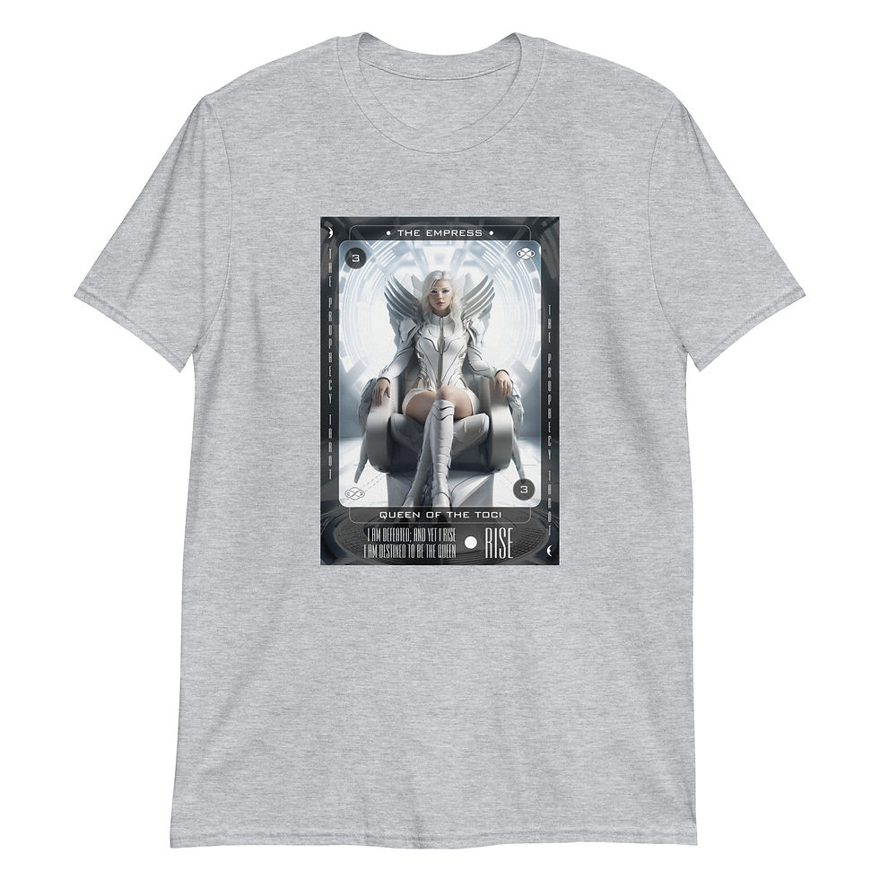 Thumbnail: Queen of the Toci - Tarot Card: Rise (Short-Sleeve Unisex T-Shirt)