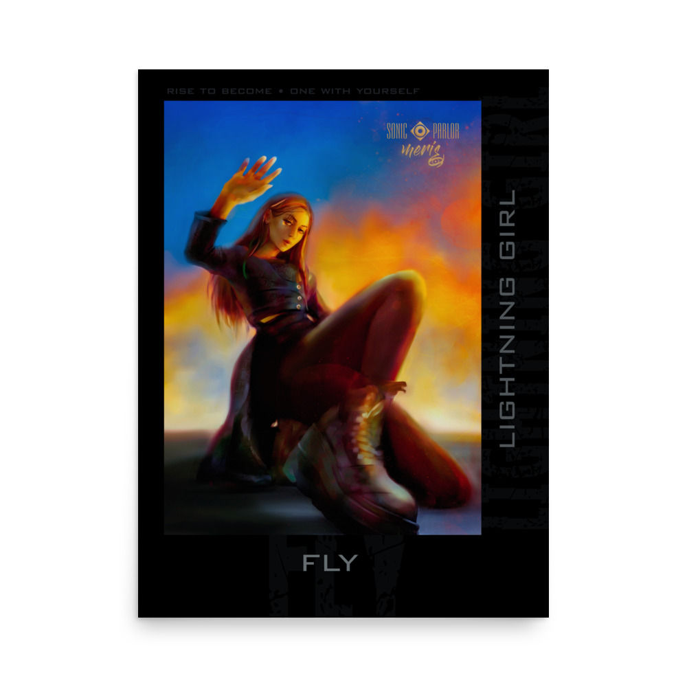 Lightning Girl (Wall Poster) 18" x 24"