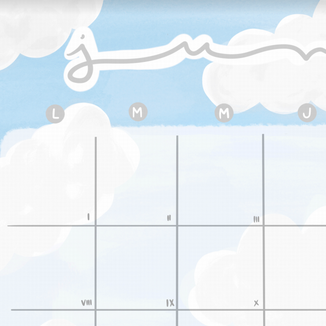 Calendario de Junio ☁️