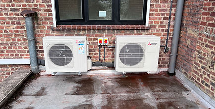 Pose et mise en service de 2 unités extérieures de climatisation de marque Mitsubishi