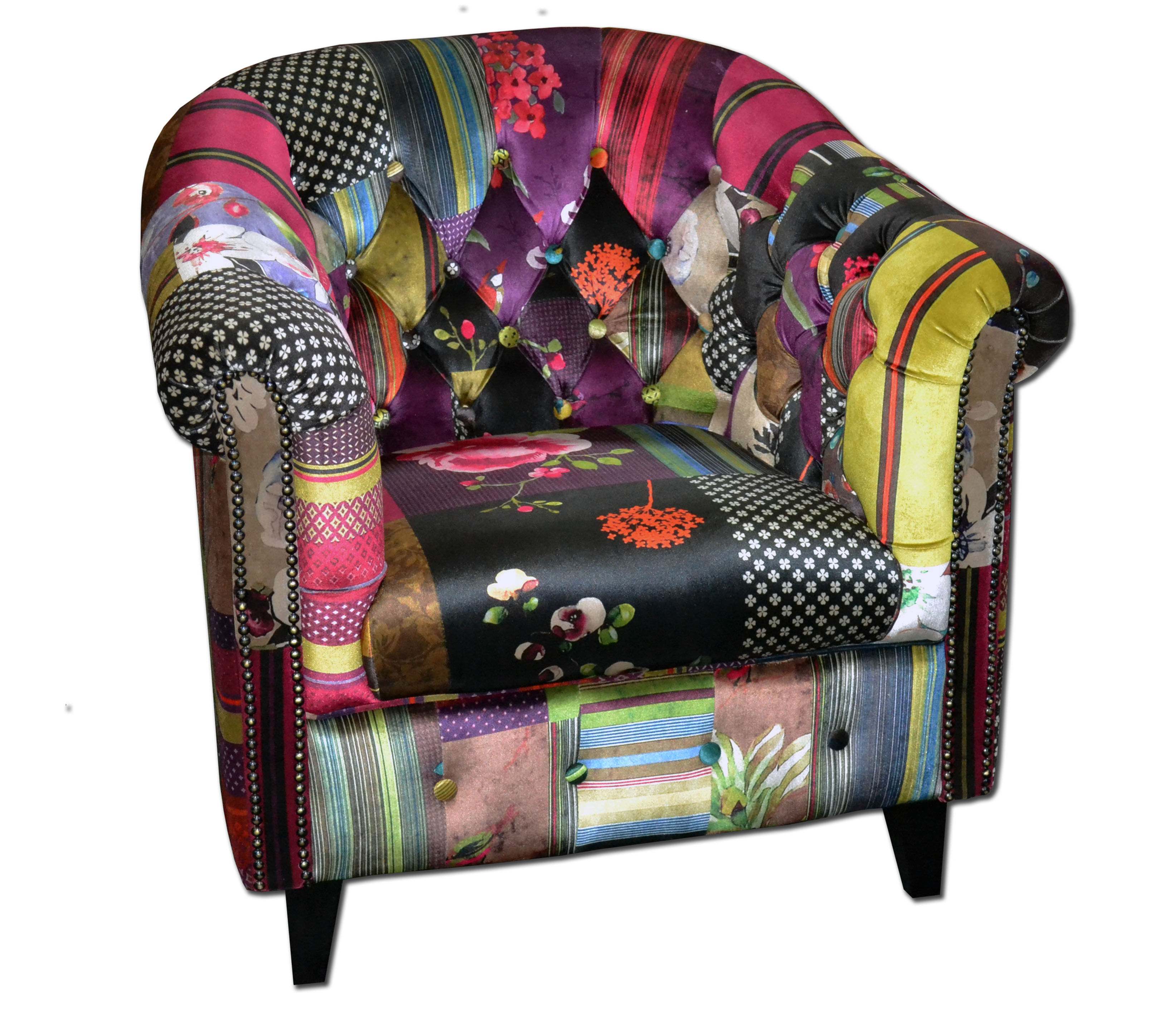 Sheffield Tub Chair Abstract Purple