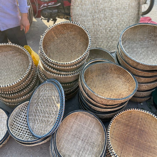 Selling breakfast at a local market in Dong Hoi