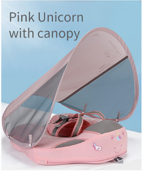 Thumbnail: Chest Float (Unicorn) with Canopy & Tail - Pink