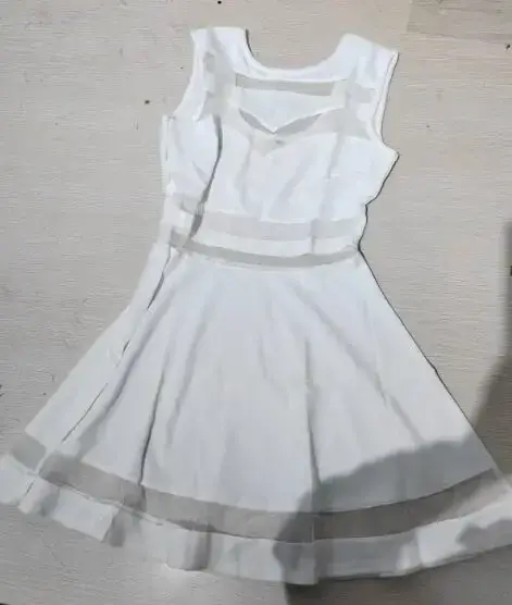 Miniatura: Chic Mesh-Stitched Black Summer Mini Dress: Stylish & Sexy Women's Fashion