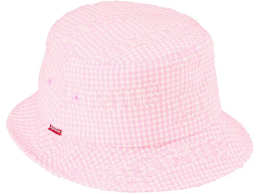supreme burberry Crusher pink バケットハット Supreme Monogram Gingham Crusher Bucket Hat Pink | Hype Galleria