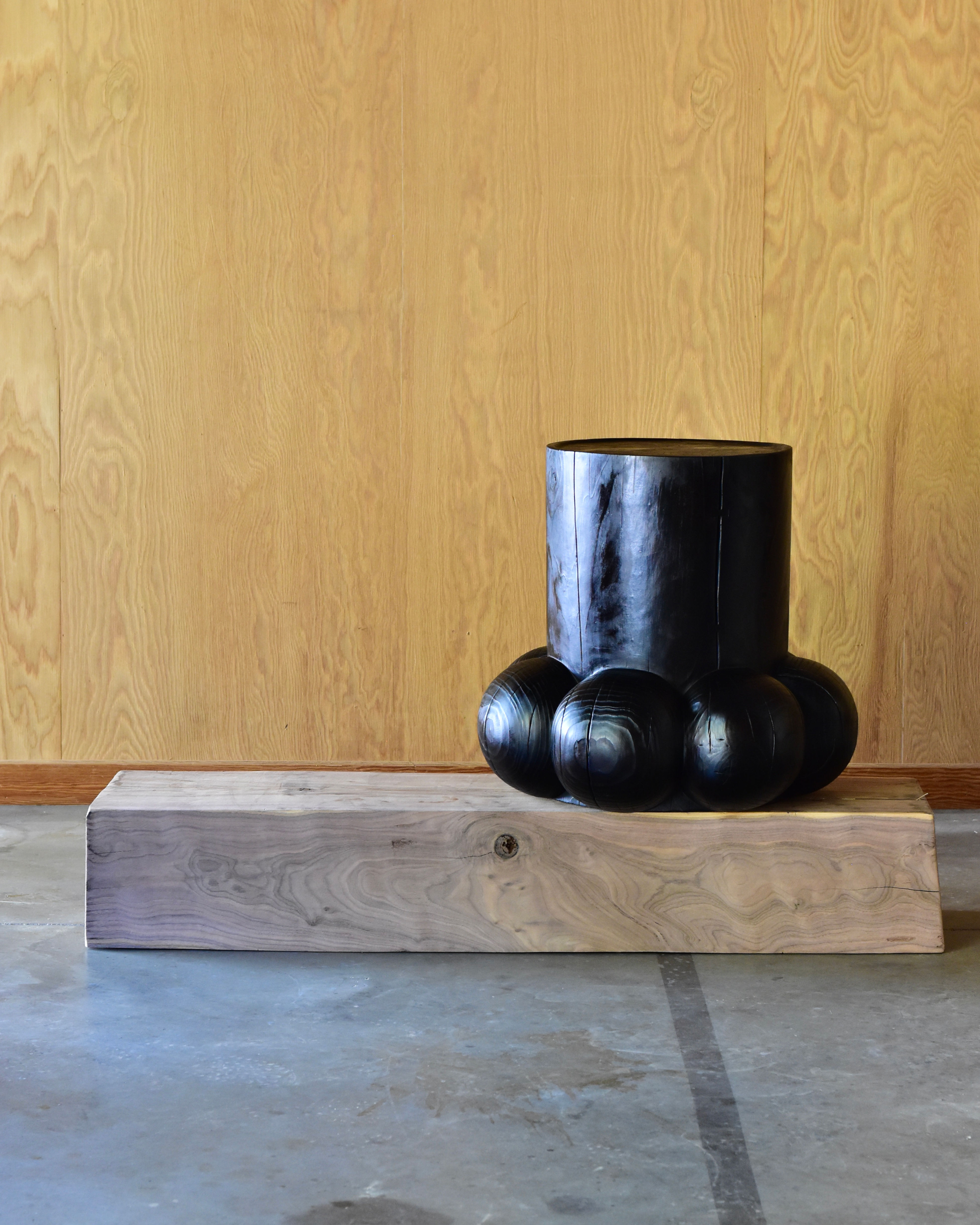 Bollard Table, Charred Cypress