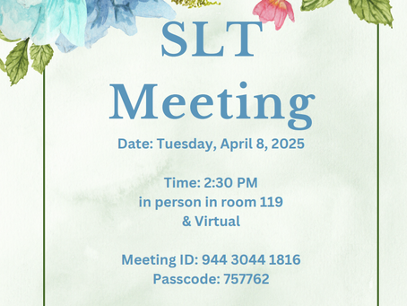 April SLT Meeting