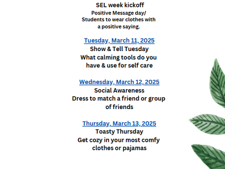 #SEL week activities