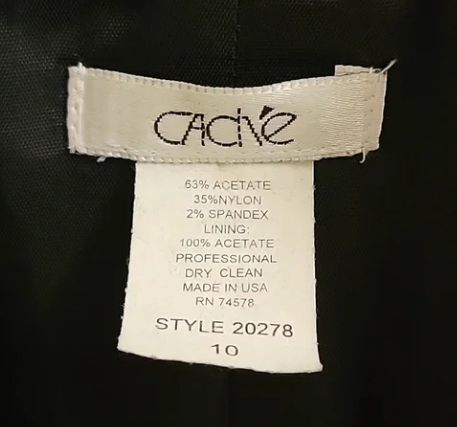 Thumbnail: Cache Satin Like Black Blazer Suit Jacket Jewel Rhinestone Buttons Size 10