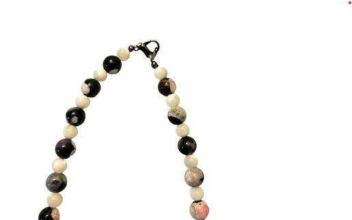 Thumbnail: Fire Agate and Mother of Pearl Necklace