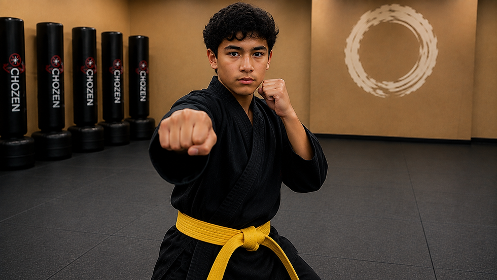 Teen martial arts training at Chozen Martial Arts Academy in Rancho Cucamonga.