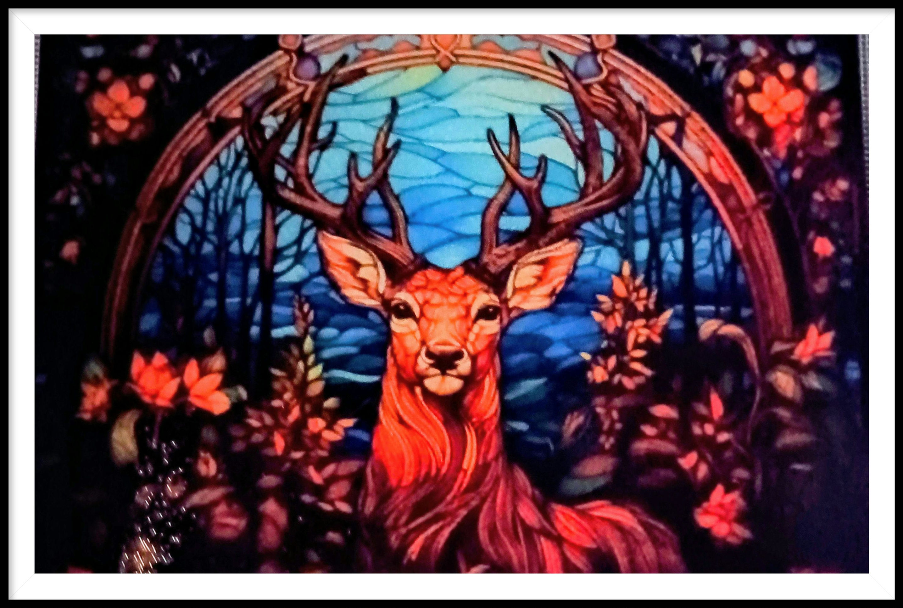 Glass Cutting Board-Buck Deer