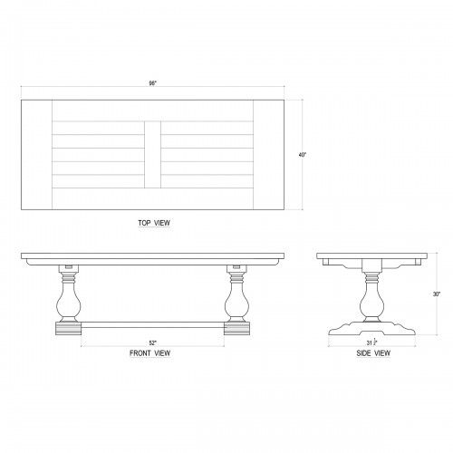 Thumbnail: TRESTLE DINING TABLE 8'