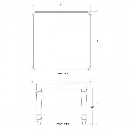 Thumbnail: FARMHOUSE 42" SQUARE DINING TABLE