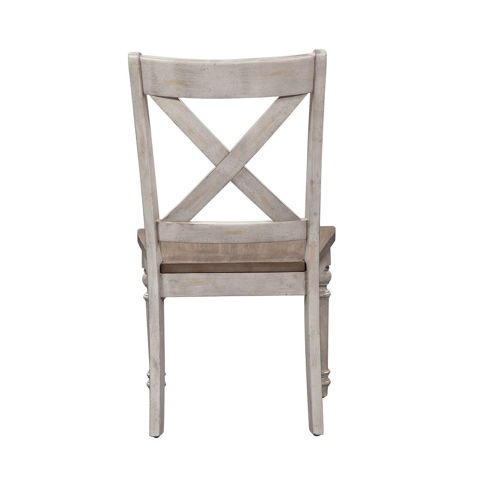 Thumbnail: Cottage Lane X Back Wood Seat Side Chair