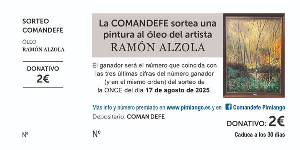 ¡Número ganador pintura al óleo de Ramón Alzola!