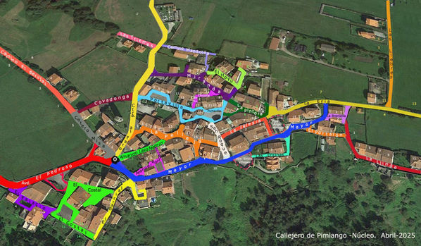 Proyecto del callejero de Pimiango