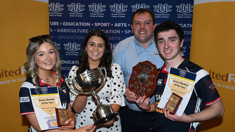 Jack and Emily represent Moneymore YFC through Member of the Year competition