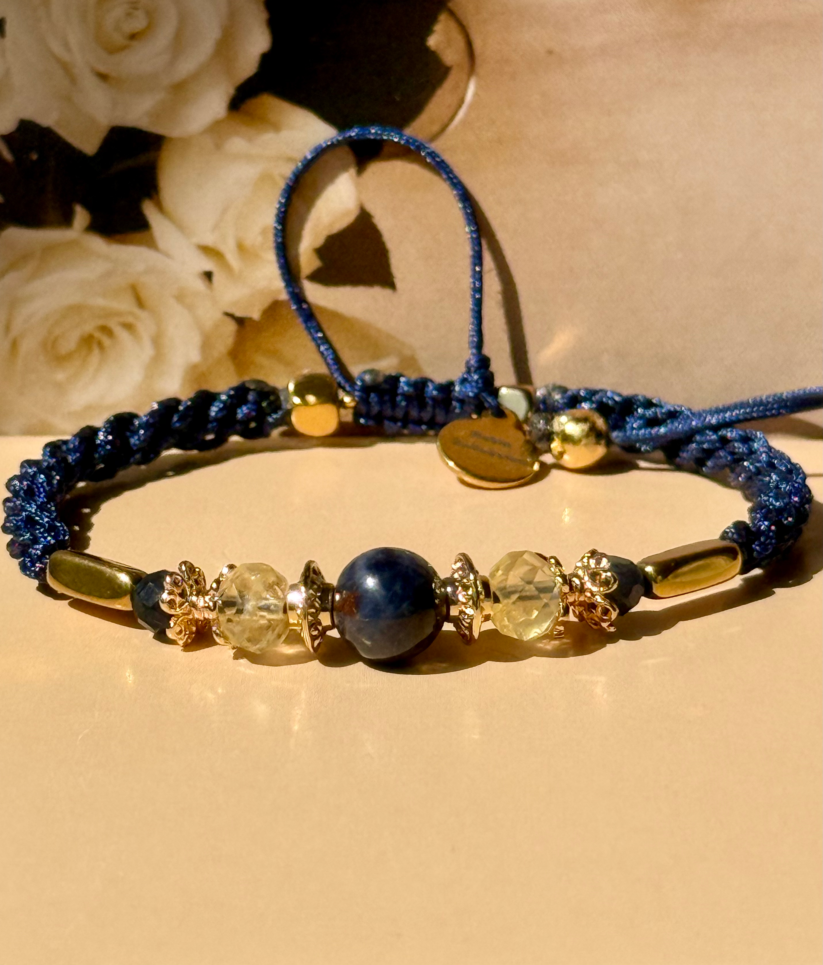 Bracelet saphir et citrine