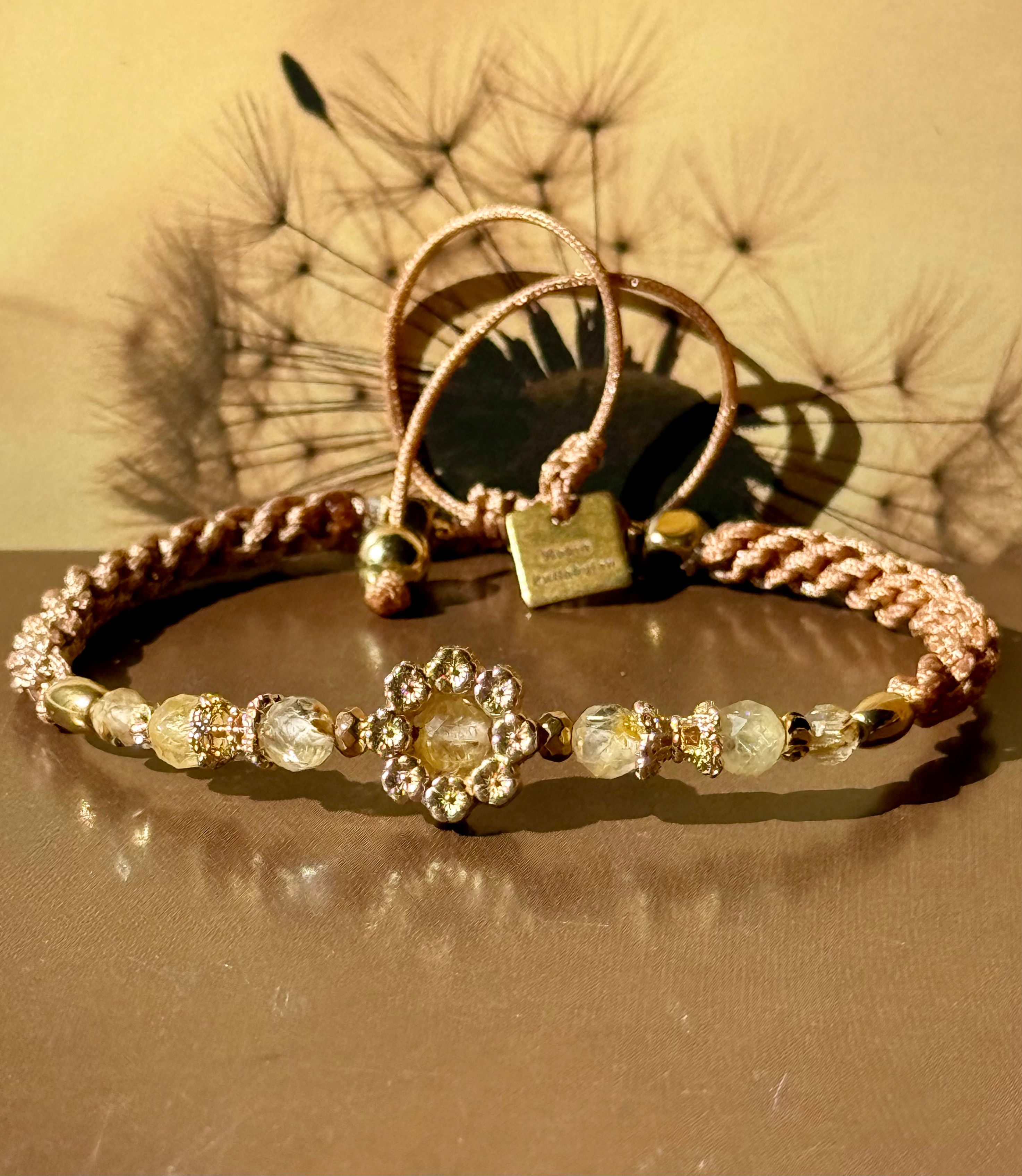 Bracelet quartz rutilé 