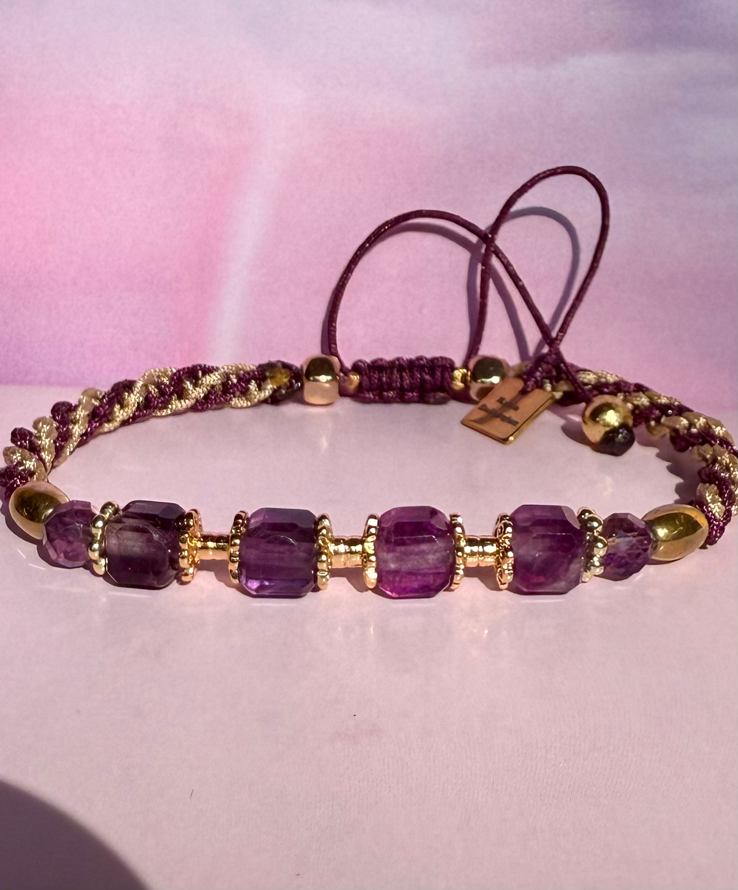 Bracelet fluorite violette