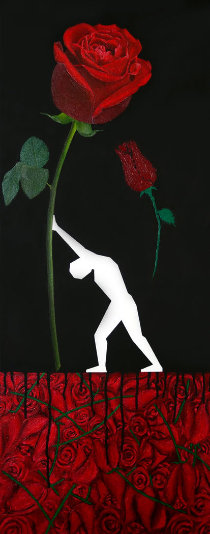 Push acrylic painting by Khenan "kharmix" Carmichael.