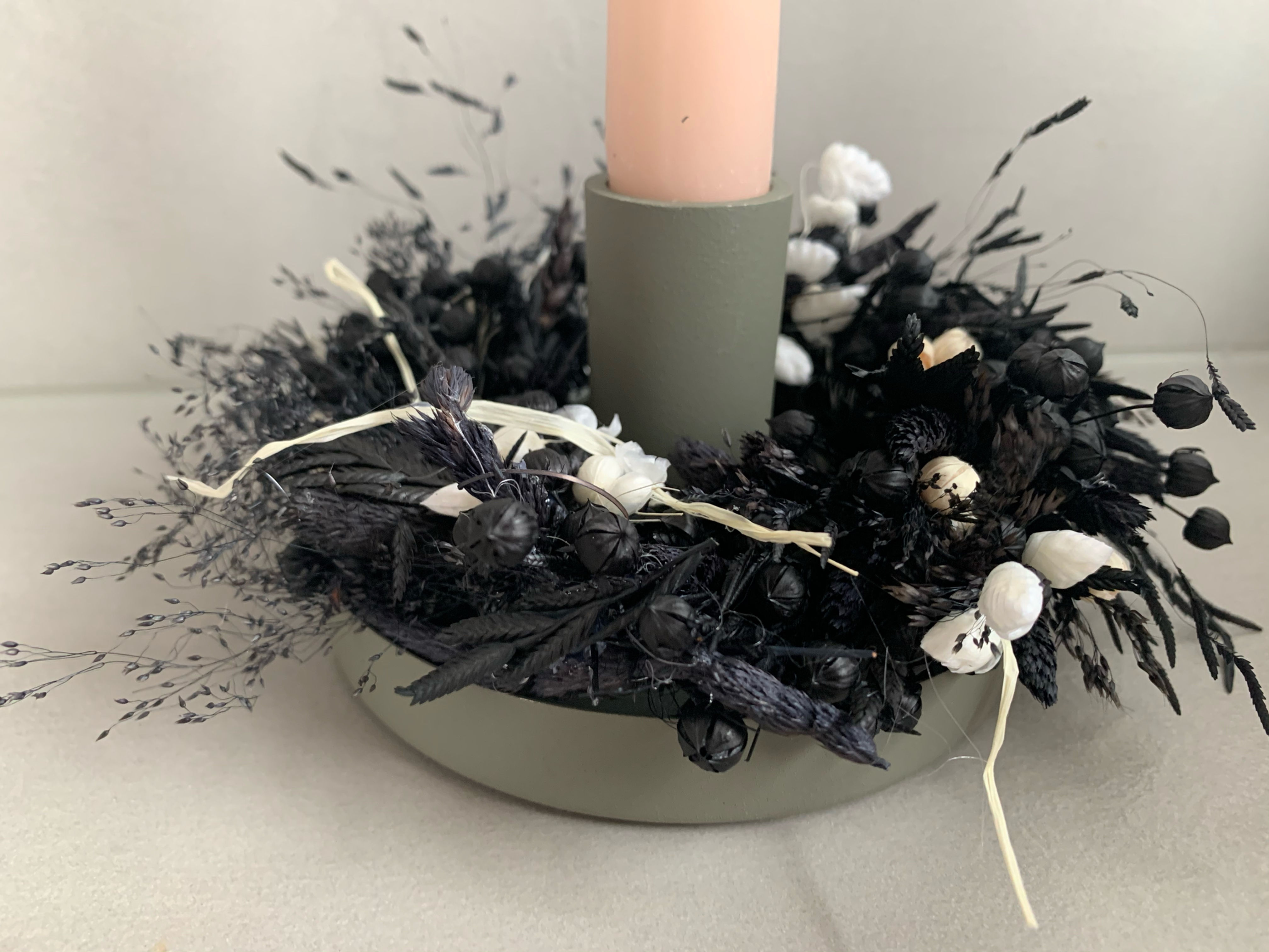 Black Meets Dusty Green