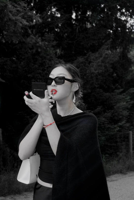 Black White and red all over: 