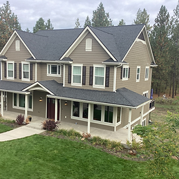 Exterior of house painted