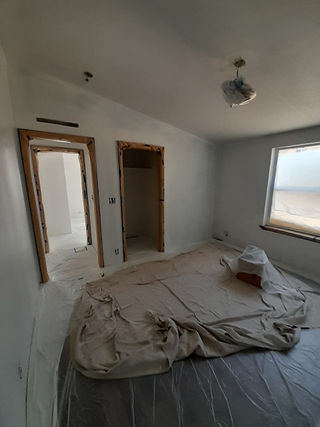 prepping living room for paint