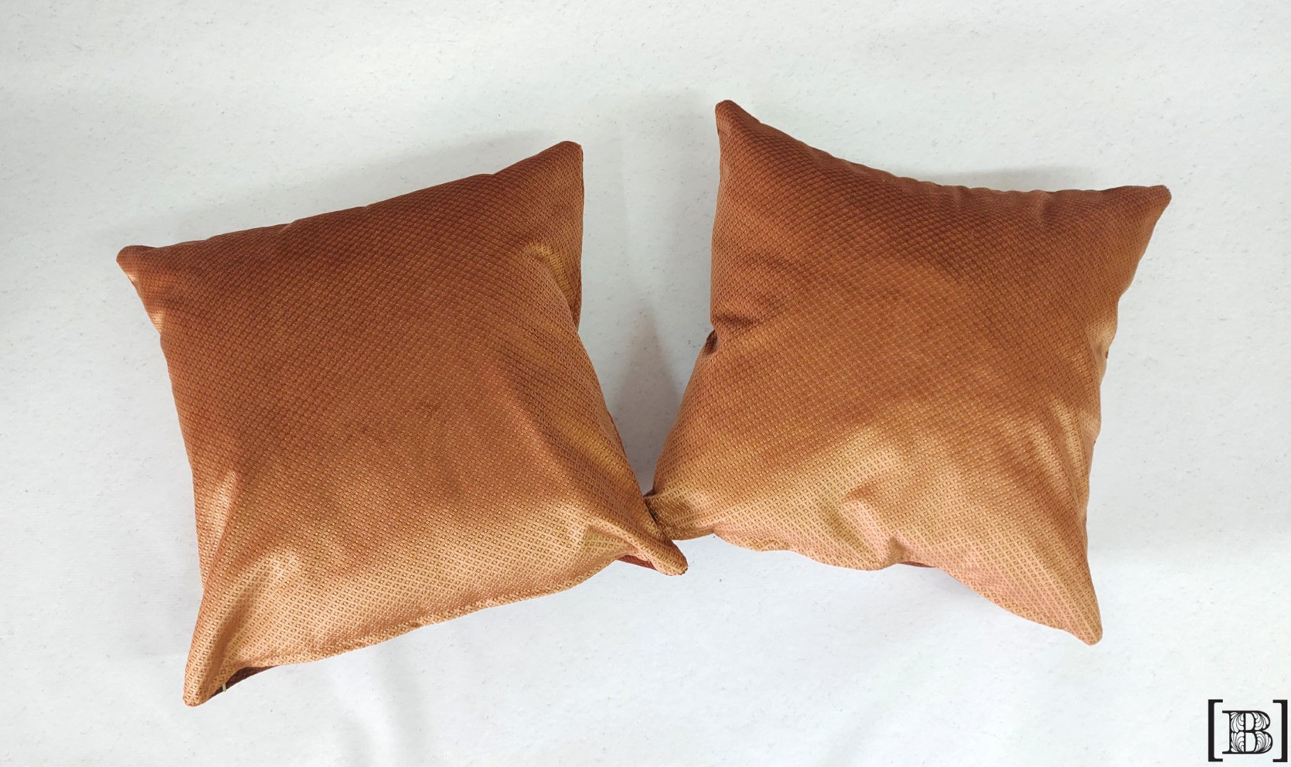 Almohadones pana texturada naranja (3 unidades)