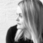 Black-and-white photo of the author's face in profile